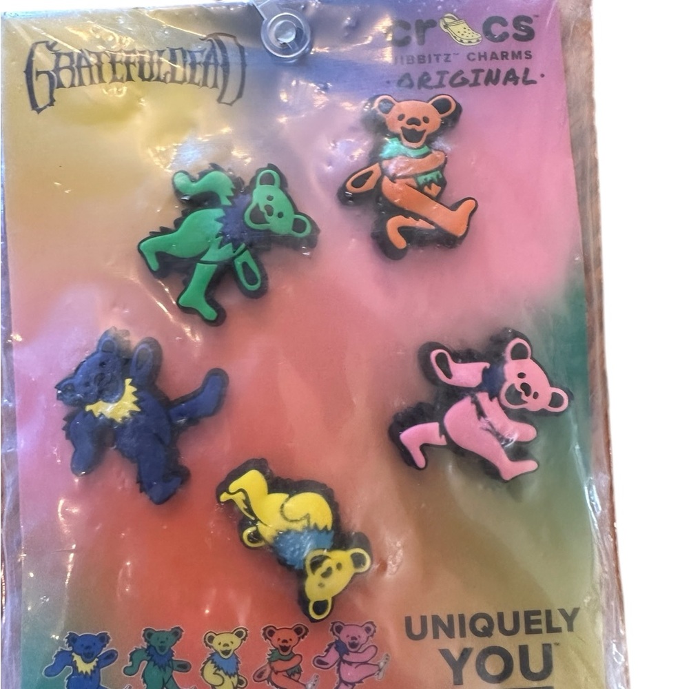 CROCS Grateful Dead Jibbitz Charms Pack Damaged Package.